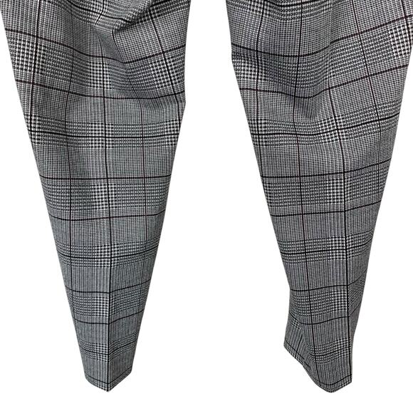 New Anne Klein Pants Slim Ankle Black White Plaid Pull On Stretchy Women's 1X - Picture 6 of 10